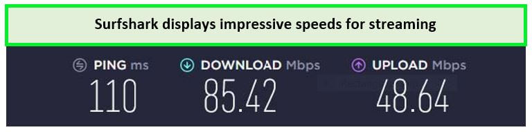 Surfshark-speed-test-symbolizing-the-VPN's-impressive-speed-for-streaming-in-Spain